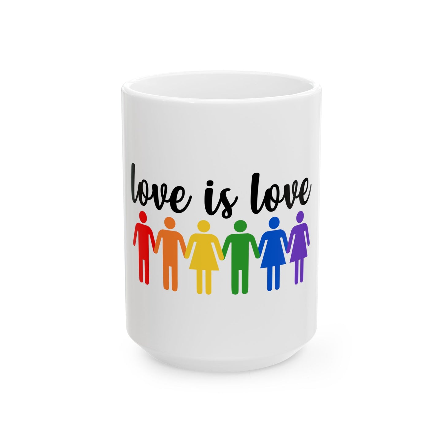 Love is Love Rainbow Ceramic Mug - LGBTQ+ Pride 11oz & 15oz