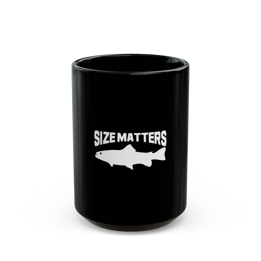 Size Matters - Black Mug 15oz