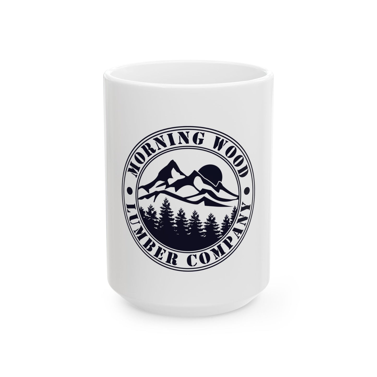 Morning Wood Lumber Company Ceramic Mug - Perfect for Coffee Lovers and Outdoor Enthusiasts