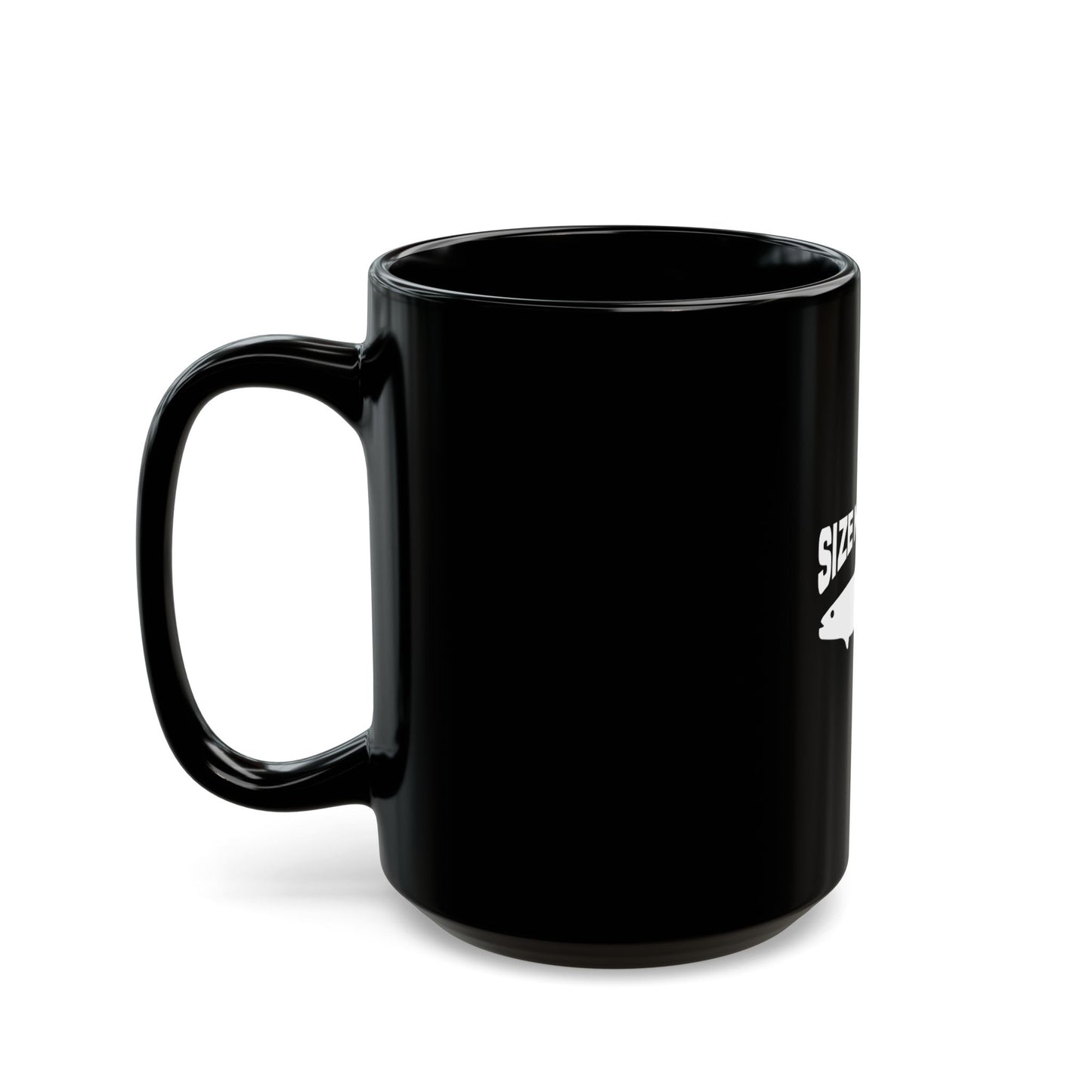 Size Matters - Black Mug 15oz