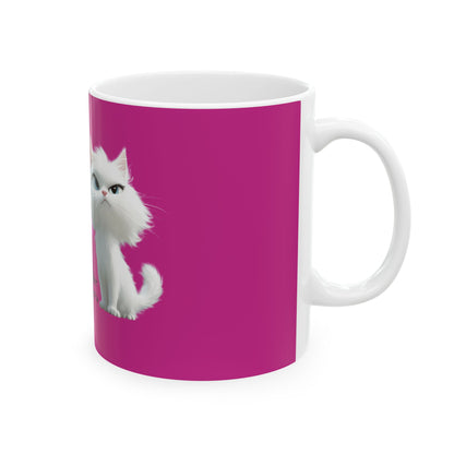 Funny Cat Ceramic Mug - "Coffee First" Design - Ideal Gift for Cat Lovers