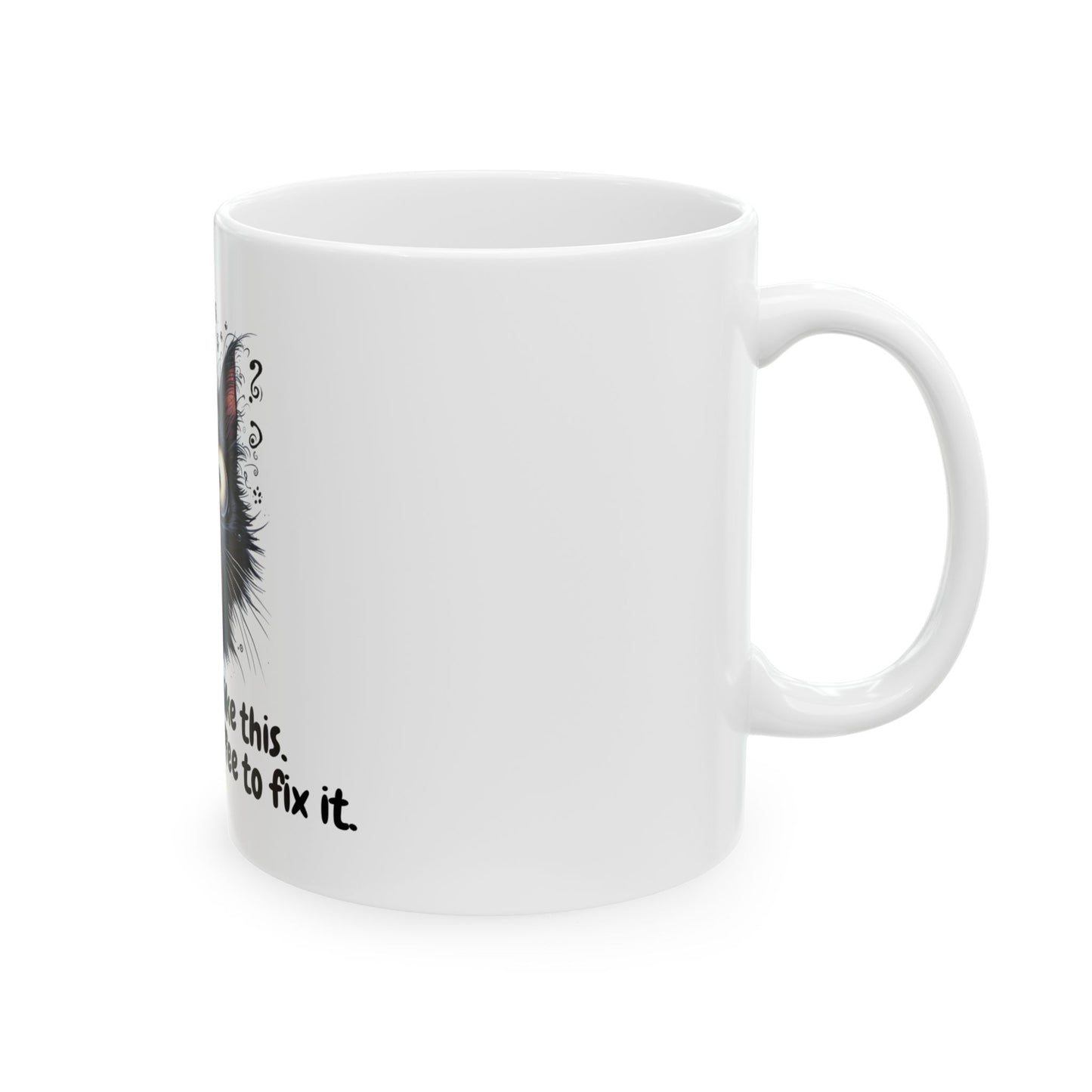 Funny Cat Coffee Mug - "I Woke Up Like This" - Perfect for Cat Lovers and Coffee Enthusiasts