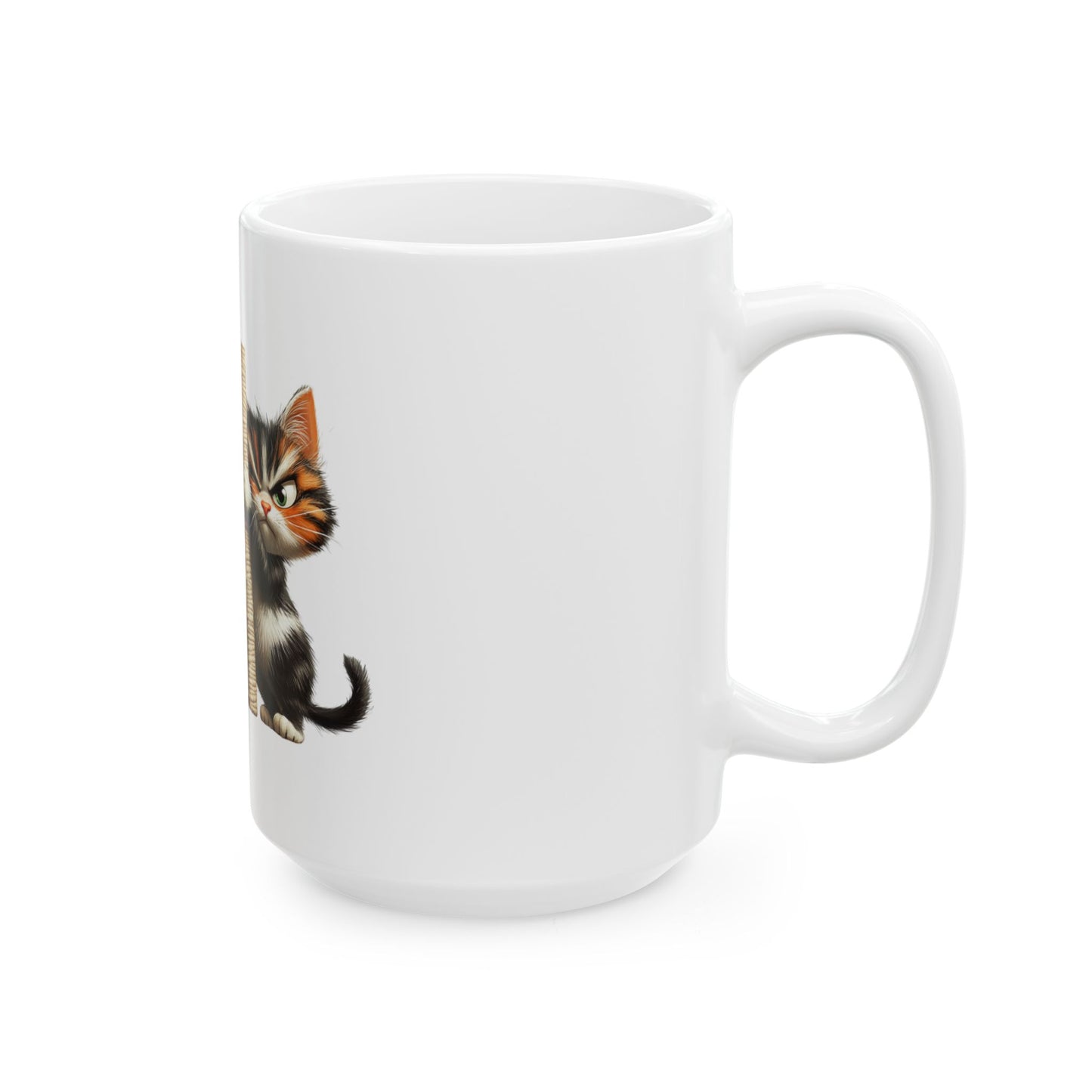 Funny Cat Mug – "Some People Meditate" Coffee Cup for Cat Lovers