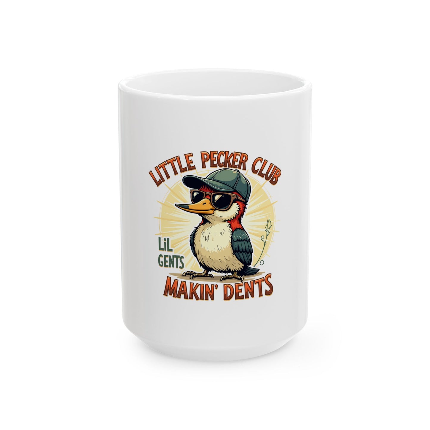 Funny Little Pecker Club Ceramic Mug - Unique Gift for Bird Lovers - 11oz & 15oz Options