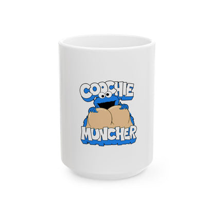 Funny Ceramic Mug - "Coochie Muncher" Design for Adults